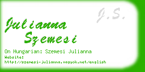 julianna szemesi business card